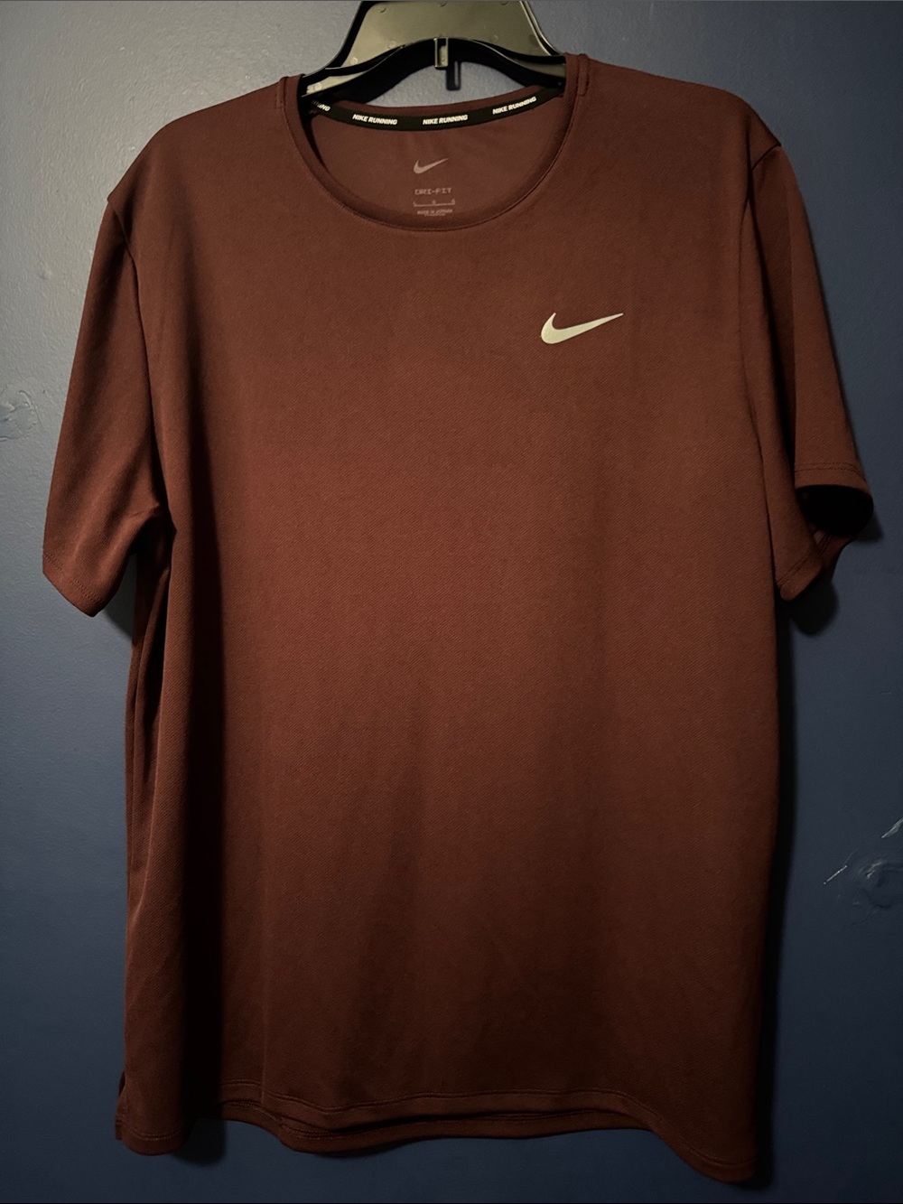 Nike Maroon Short Sleeve Dri-FIT T-Shirt Running Large